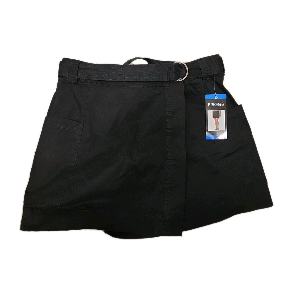 Briggs‎ Womens Belted Skirt Black Large